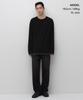 MUSINSA STANDARD Cr Layered Hem Long Sleeve T-Shirt [Black]