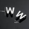 DZ Stainless Steel 26 English 3D Letter Pendant Necklace - Handmade Niche Design