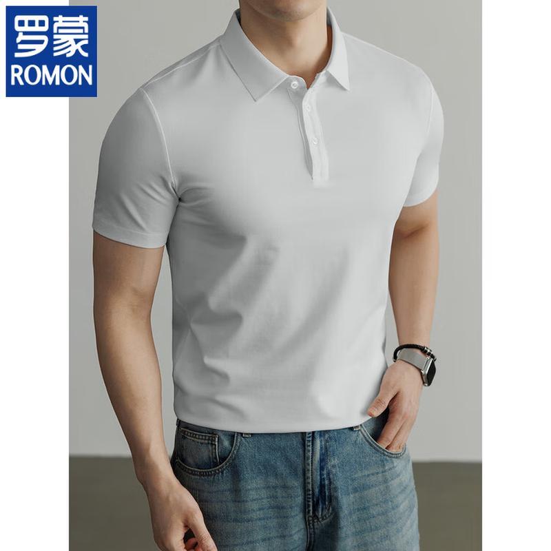 Мужская антиморщинчатая охлаждающая рубашка-поло ROMON 2XL