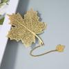Vintage Hollow Metal Bookmarks Clover Lotus Ginkgo Flowers Maple Leaf Pendant Bookmark Student Book Mark Stationery Gifts New