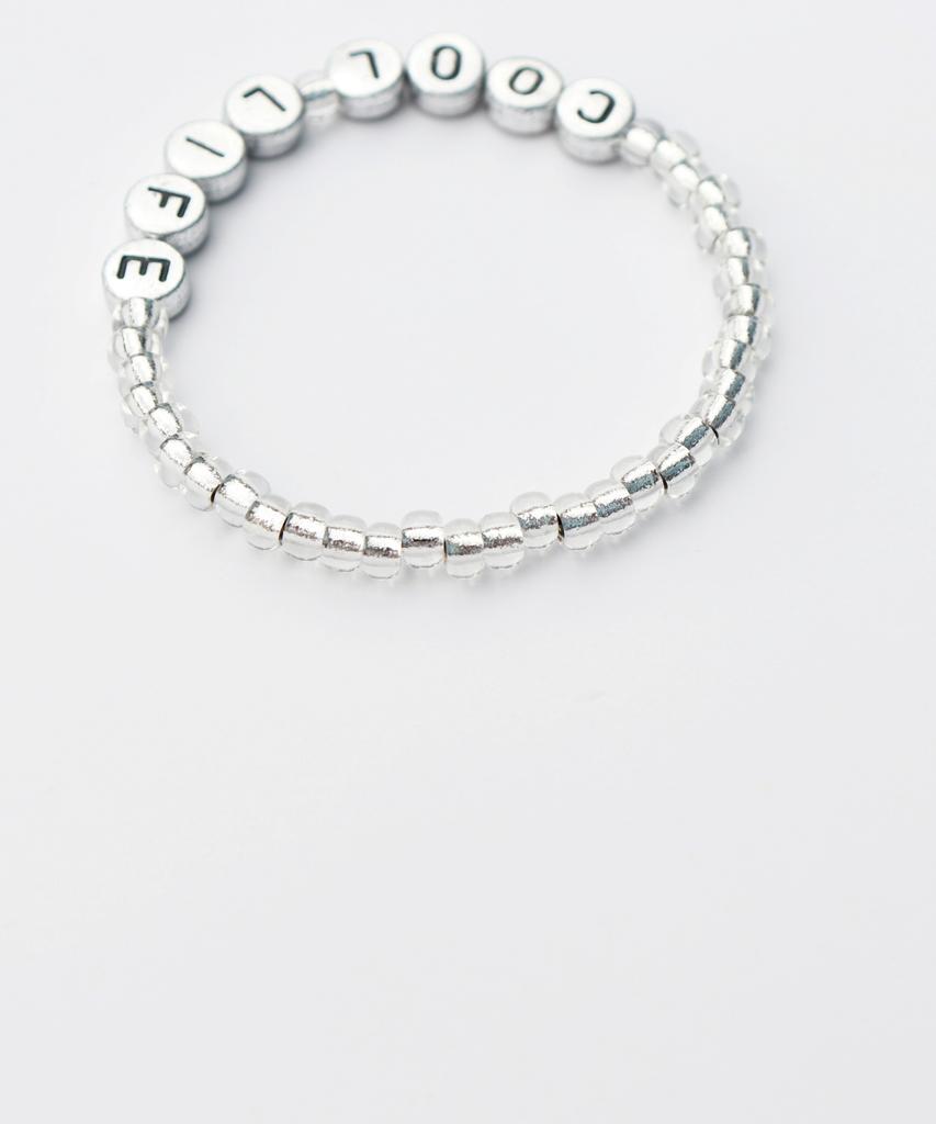 Bonbeau Cool Summer My Initial Beads Bracelet Color Initial Bead Banding Bracelet