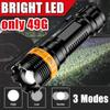 LED Flashlight 3 Modes USB Charging Portable High-power Electric Torch Outdoor Camping Waterproof Emergency SOS Lamp