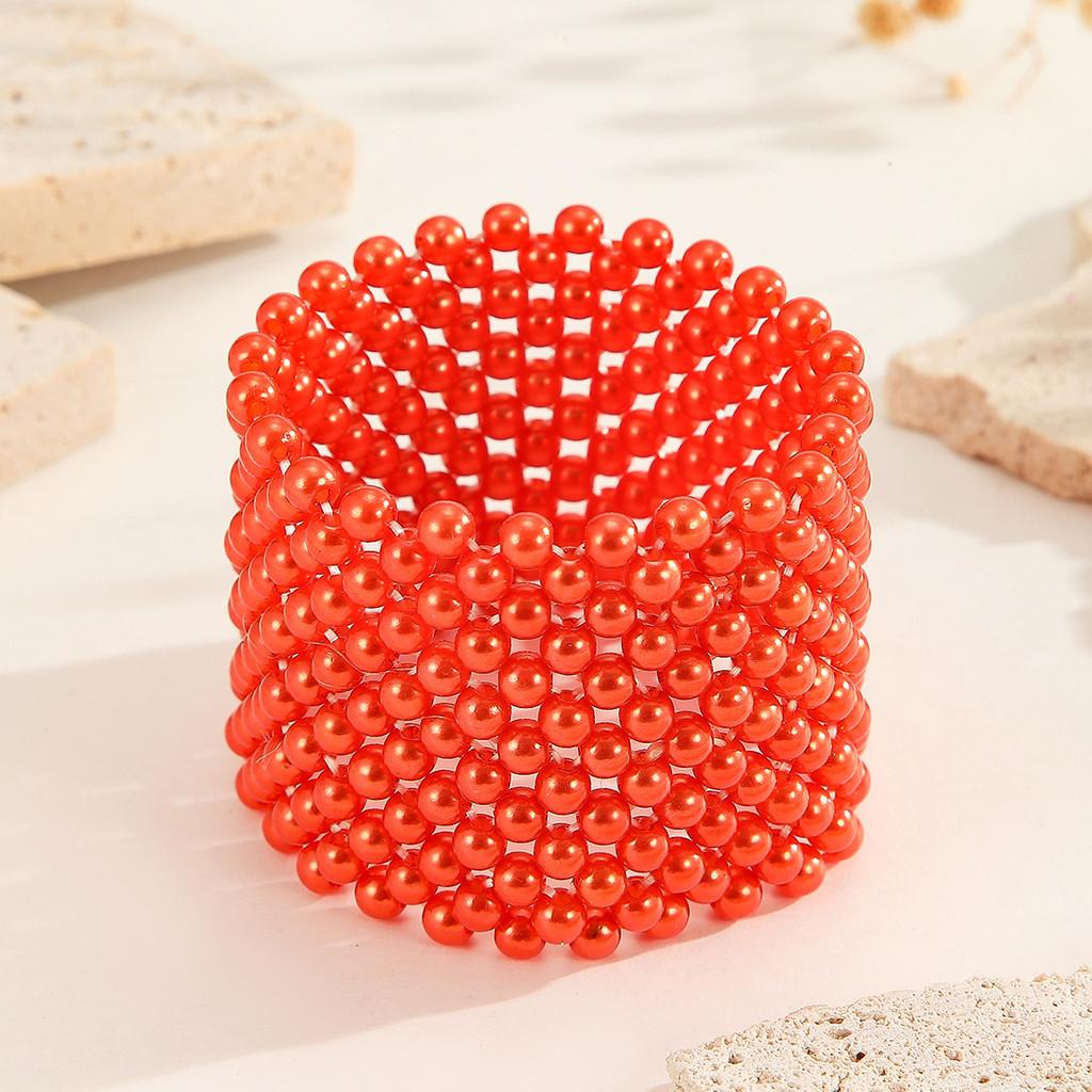 

Style Geometric Pearl Elastic Bracelet For Women Handmade Jewelry Fashion