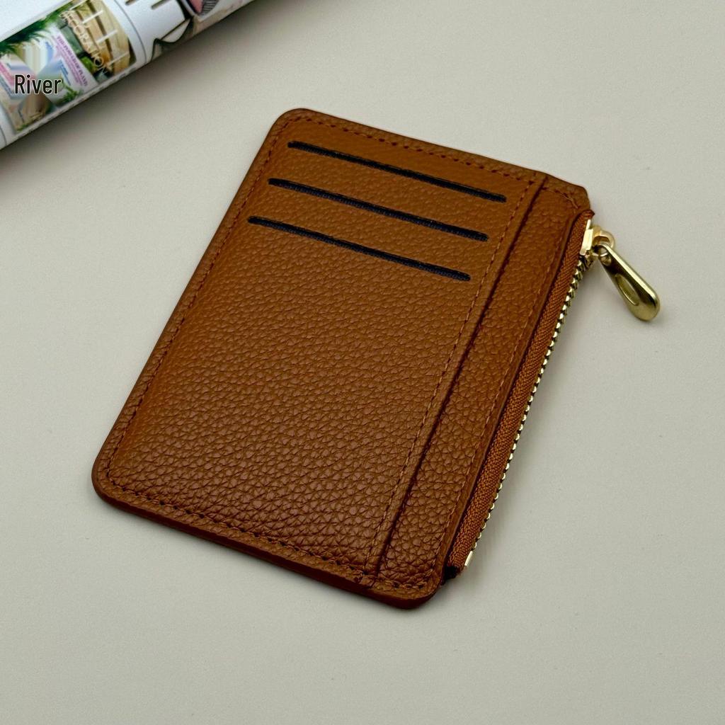Lychee Pattern PU Card Sleeve Multi-functional Zipper Coin Purse