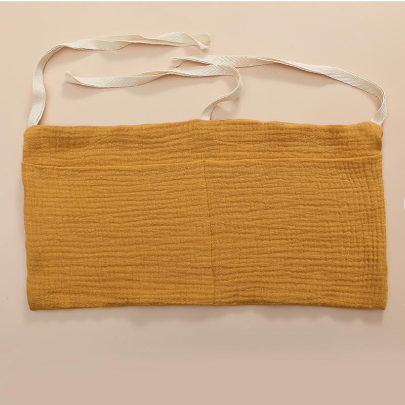 Baby Bedside Storage Bag With Double Pockets Made Of Cotton For Nursery Organization