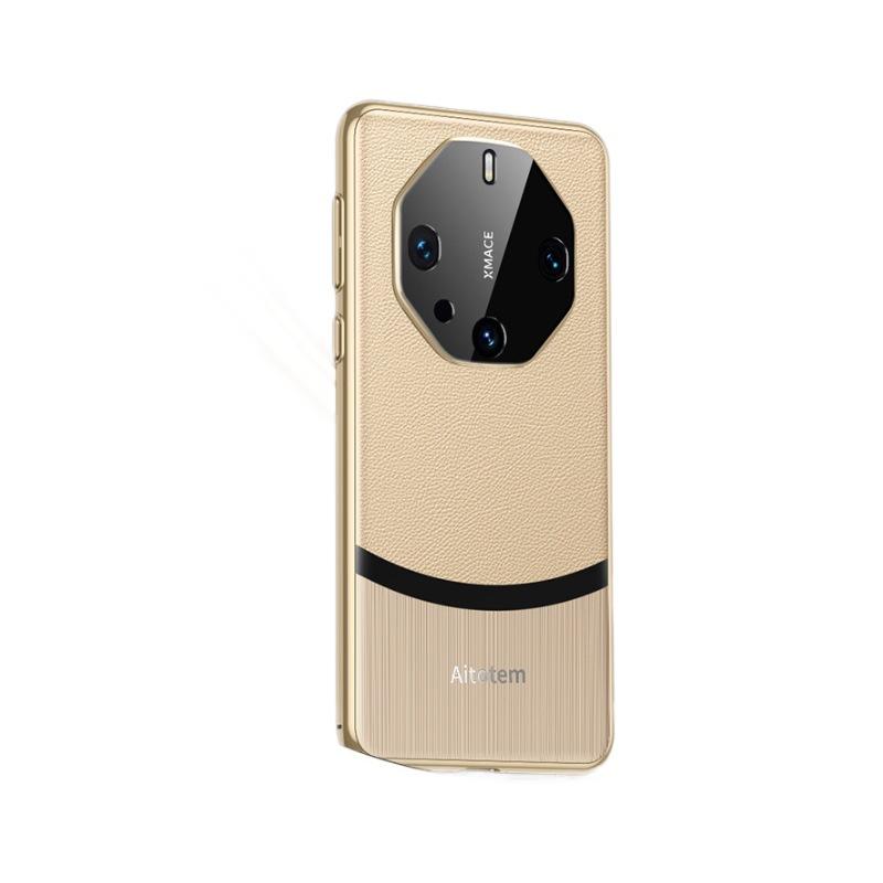 Suitable for Huawei Mate60pro Phone Case, Mate50 All-inclusive Anti-drop M40RS Business Men's Leather Case