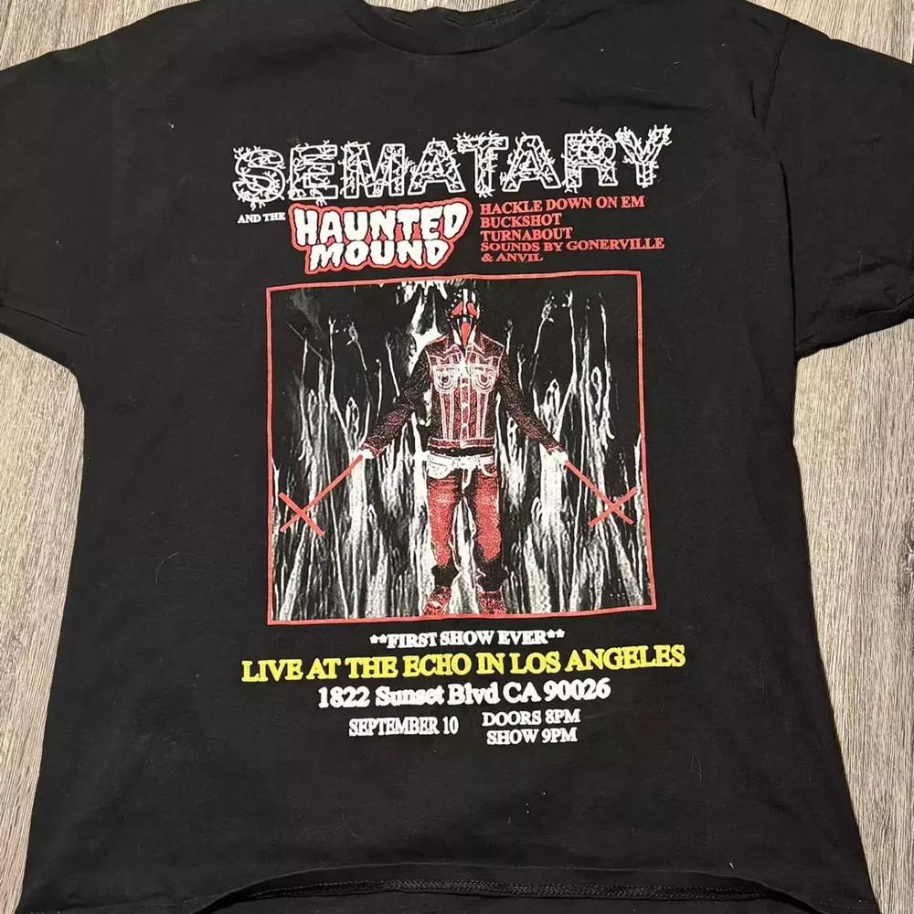 Sematary Live At The The Echo Черная Хлопковая Футболка Полный Размер S-5XL TT1235 Унисекс Футболка XXXL