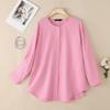 ZANZEA Women Casual Round Neck Solid Color Long Sleeve Loose Blouse