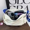 Large Capacity Tooling Multi-pocket Messenger Bag Leisure Student Shoulder Versatile Messenger Bag Solid Color Anti-splashing Women's Bag