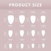 24Pcs French Tip Press on Nail Blue Gradient Acrylic Nail Short Almond False Nail Manicure For Spring And Summer