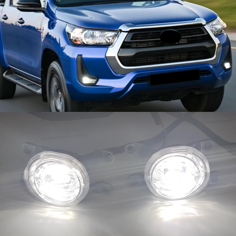 Car Front Bumper Fog Lamp Driving Light with Cable Bezel Foglight Auto Lighting For Toyota Hilux Revo Rocco