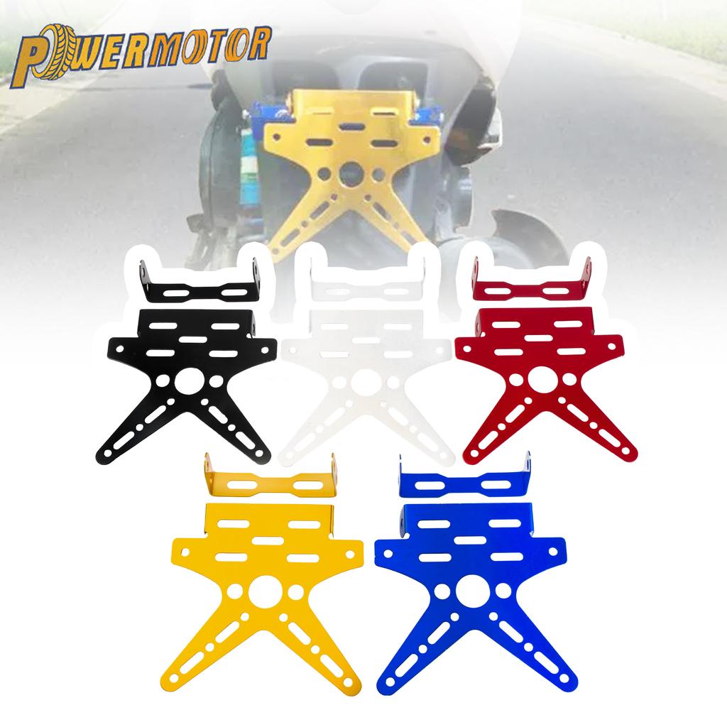 Motorbike Rear License Plate Holder Mount Bracket Universal Motorcycle Aluminum Alloy Registration Number Plate Cover