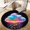 1pc Office Carpet Chair Mats Colorful Cloud Rainbow Lights Perfect for Decorating Office Chairs, Living Rooms, Or Bedrooms