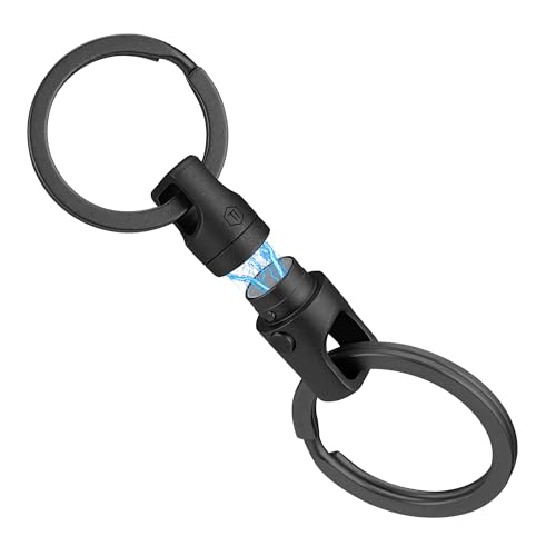KeyUnity Titanium Magnetic Releaser KA45, Quick Release Keychain with Key Ring, 360° Rotation, One-Touch, Stylish Keychain, Detachable Magnet, Compact