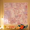 Pink Hanging Cloth Room Decoration  Wall  Student Dormitory Bedroom    Tapestry
