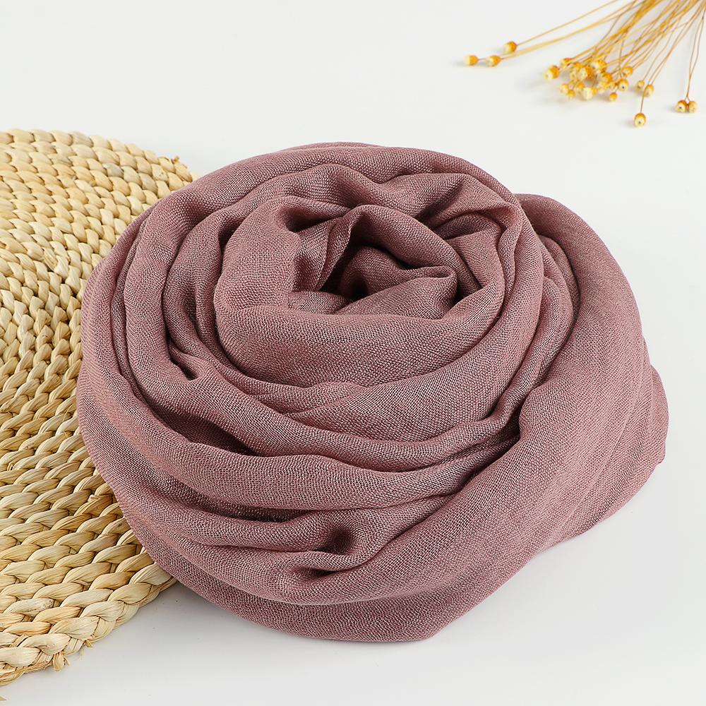 New Muslim Linen Cotton Scarf Hijab Big Size Soft Shawls For Women Muslim Scarves Solid Color Wraps Ladies Headband 190*100cm