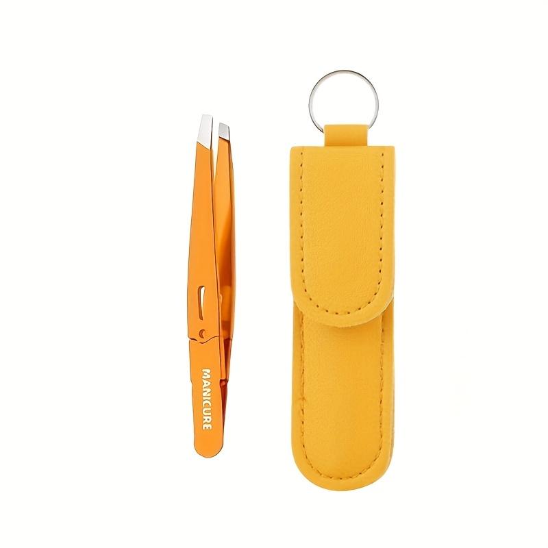 Xiaomi Professional Stainless Steel Tweezers for Eyebrows Eyelids & Facial Hair Removal Slant Tip Beauty Tool with Storage Bag Gifts