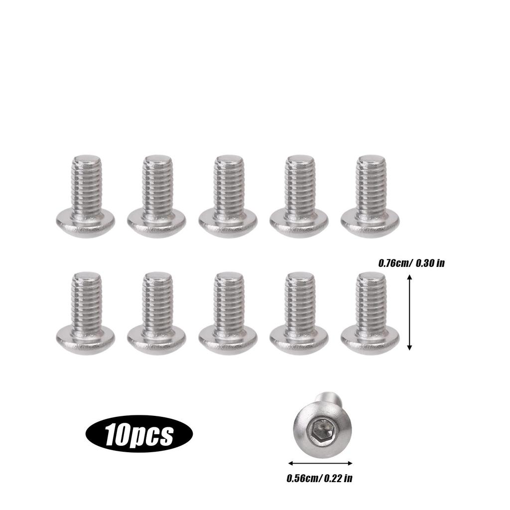 100/10x Inner Triangle Round Head Machine Tooth Screw Fastening Mechanical Thread Mushroom Head Screws Hexagon Socket Button