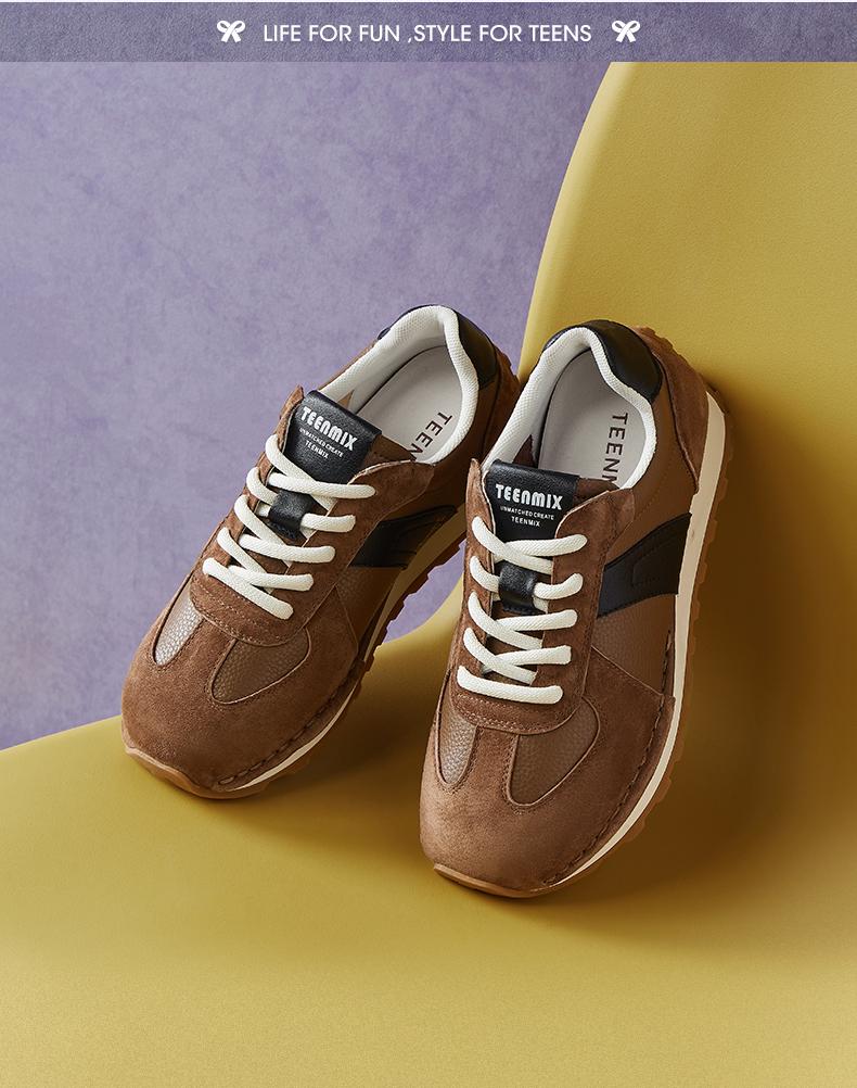 Tianmei Yi 2024 Autumn New Fashionable Leisure Retro Versatile Sports Lace Up Women's Training Shoes