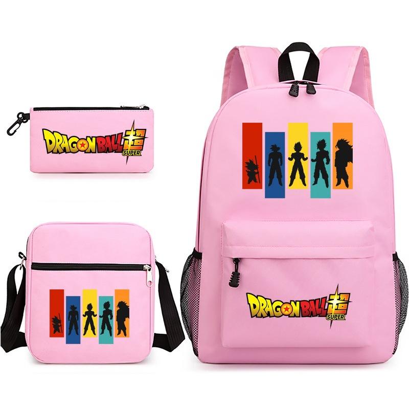 Dragon Ball Super Z Printed Backpack 3-Piece Set Casual Outdoor School Bag 3-Piece Set