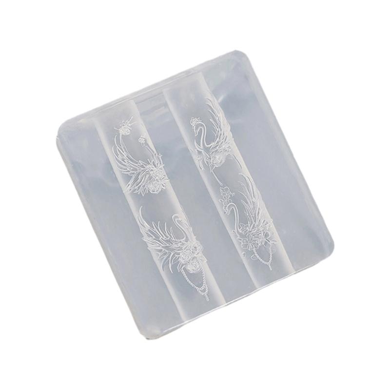 

Профессиональная 3D форма для тиснения ногтей, многоразовый силиконовый шаблон для салона, дома, для маникюра, нейл-арта, аксессуары для маникюра