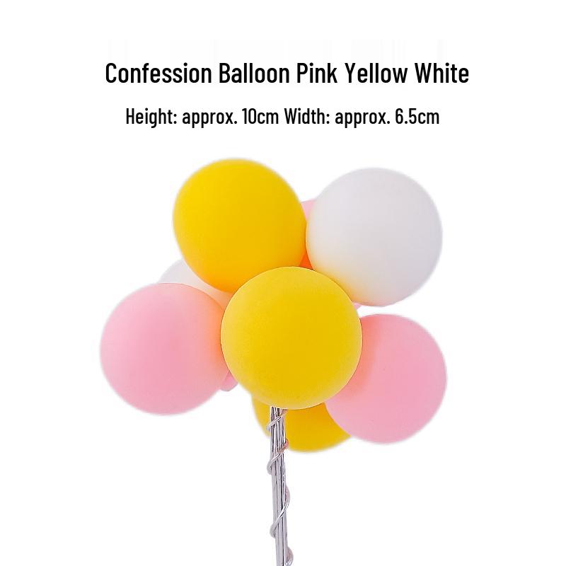 Valentine's Day & Birthday Cake Topper: Gold, Silver, and Colorful Transparent Wishing Balls Decoration