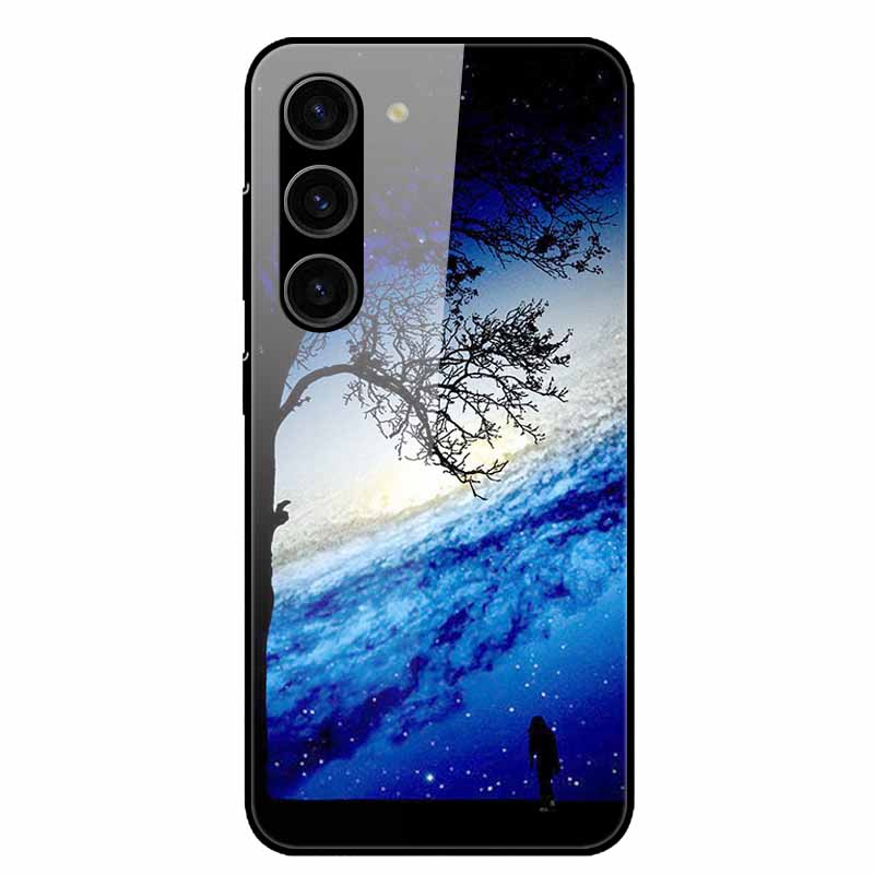 For Samsung Galaxy S25 Plus Case Tempered Glass Hard Phone Cover for Samsung S25 Ultra 5G Back Cases for GalaxyS25 S 25 S25Plus
