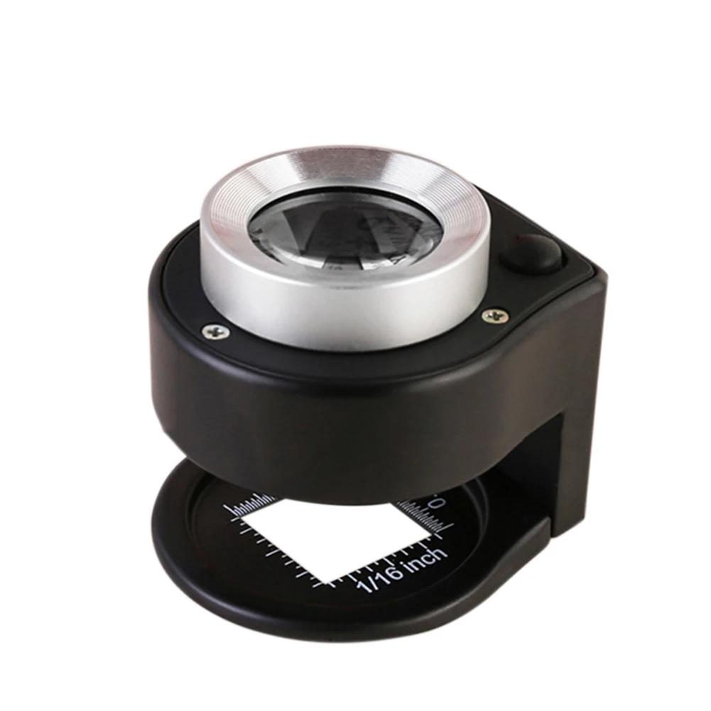 

30X With LED Lamp/Counterfeit Money Scale Magnifier For Looking At The Printing Grid See Pigeon Eye Cloth Mirror