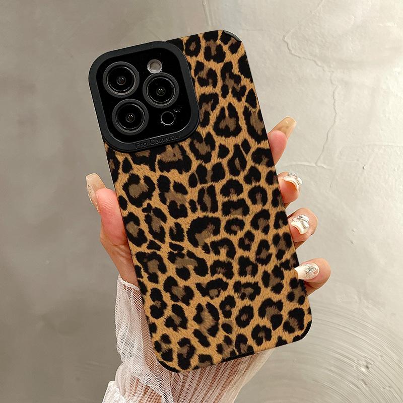 

Модный силиконовый кожаный чехол с золотым леопардовым принтом для iPhone 16 15 14 Pro Max 11 13 12 Mini SE 7 8 Plus X XR XS Мягкий противоударный чехол For iPhone 16 Pro Max