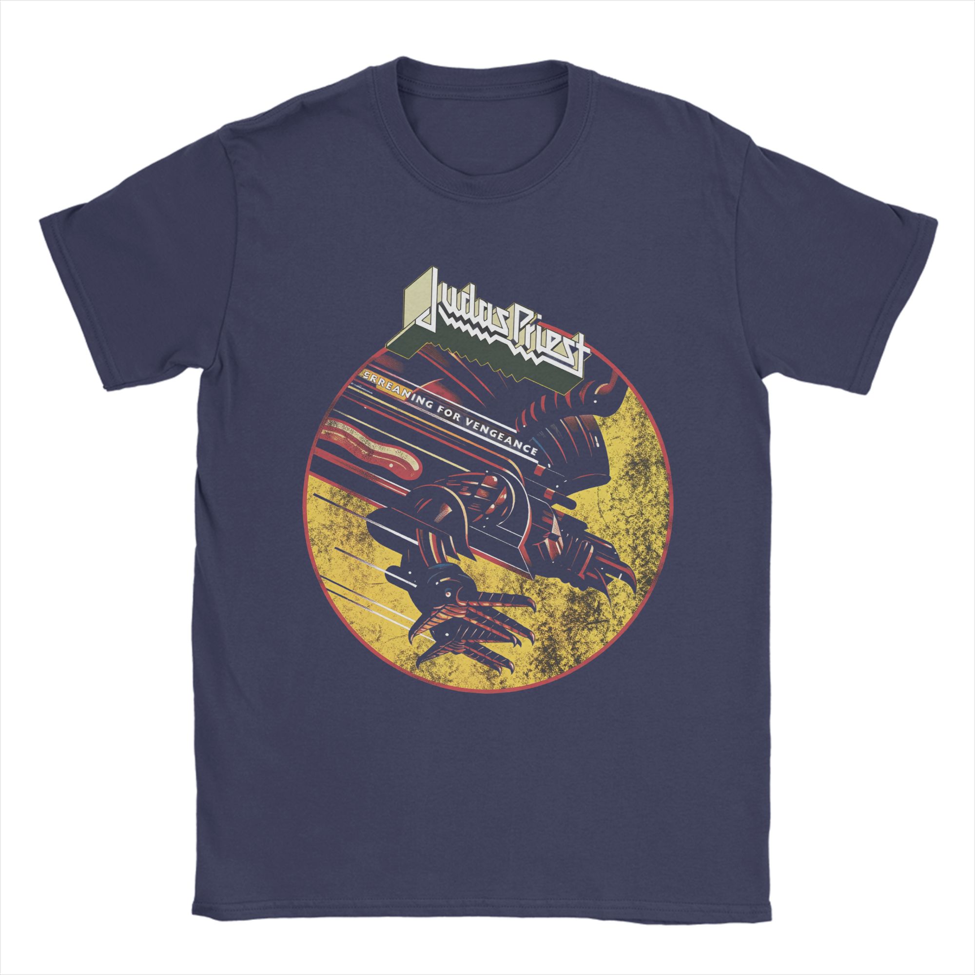 

British Metal Judas Priest TShirt Summer Hip Hop T Shirts Men Cotton O Neck Plus Size 5XL Top Tees ShortSleeved Basic Tshirt 4XL