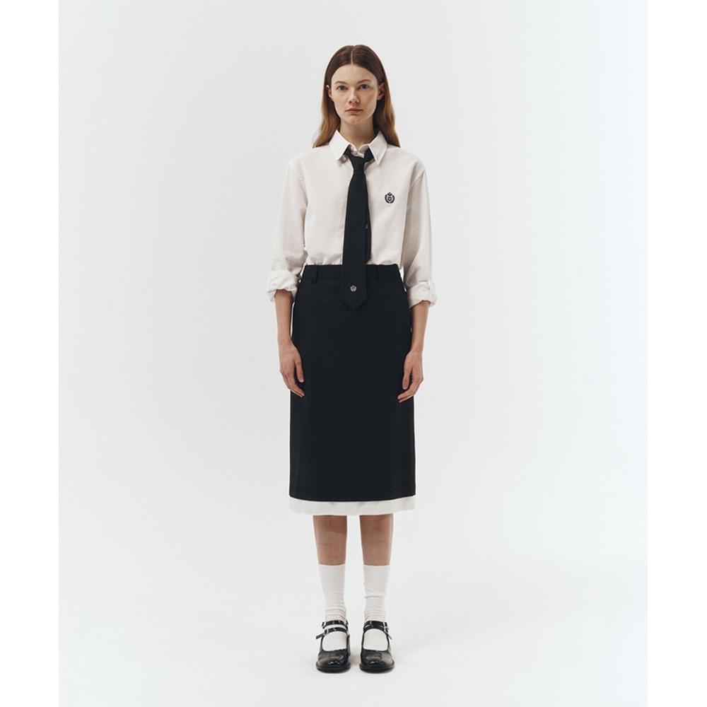 

DUNST FOR WOMEN LAYERED HLINE MIDI SKIRT BLACKUDSK3A205BK