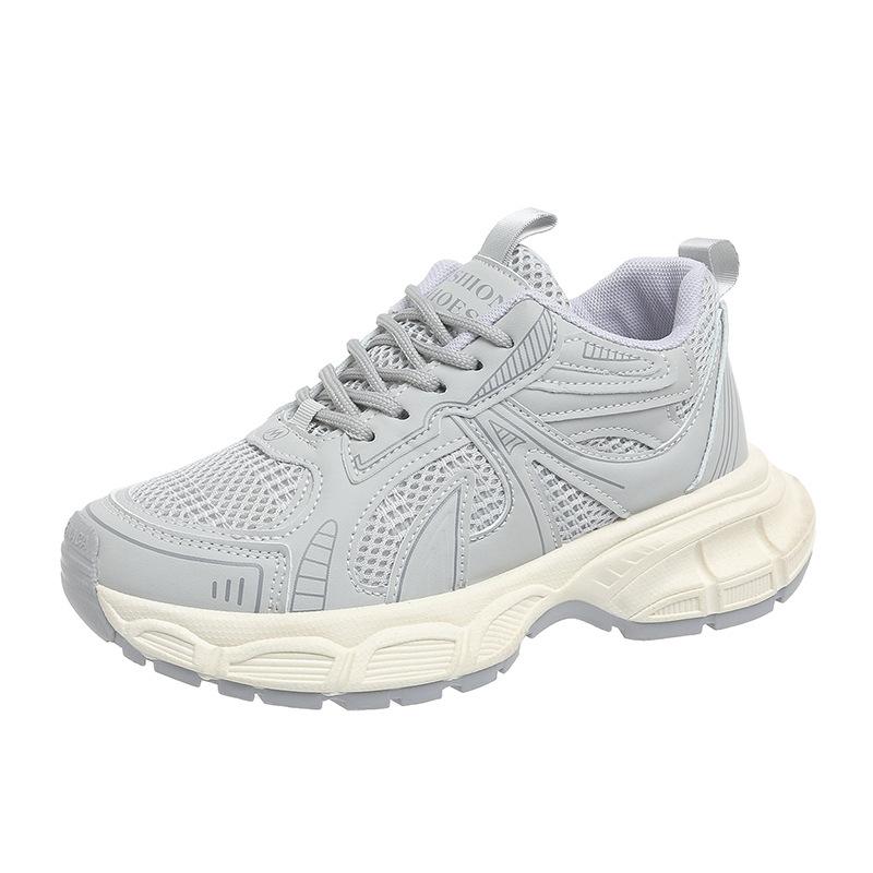 Korean version of niche mesh breathable dad shoes for women 2025 spring new thick-soled lightweight casual sports running shoes tide