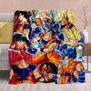 Dragon Ball Anime Flannel Blanket - Soft Warm Perfect for Sofa, Bedding Camping Travel Office Home Decor -QJY