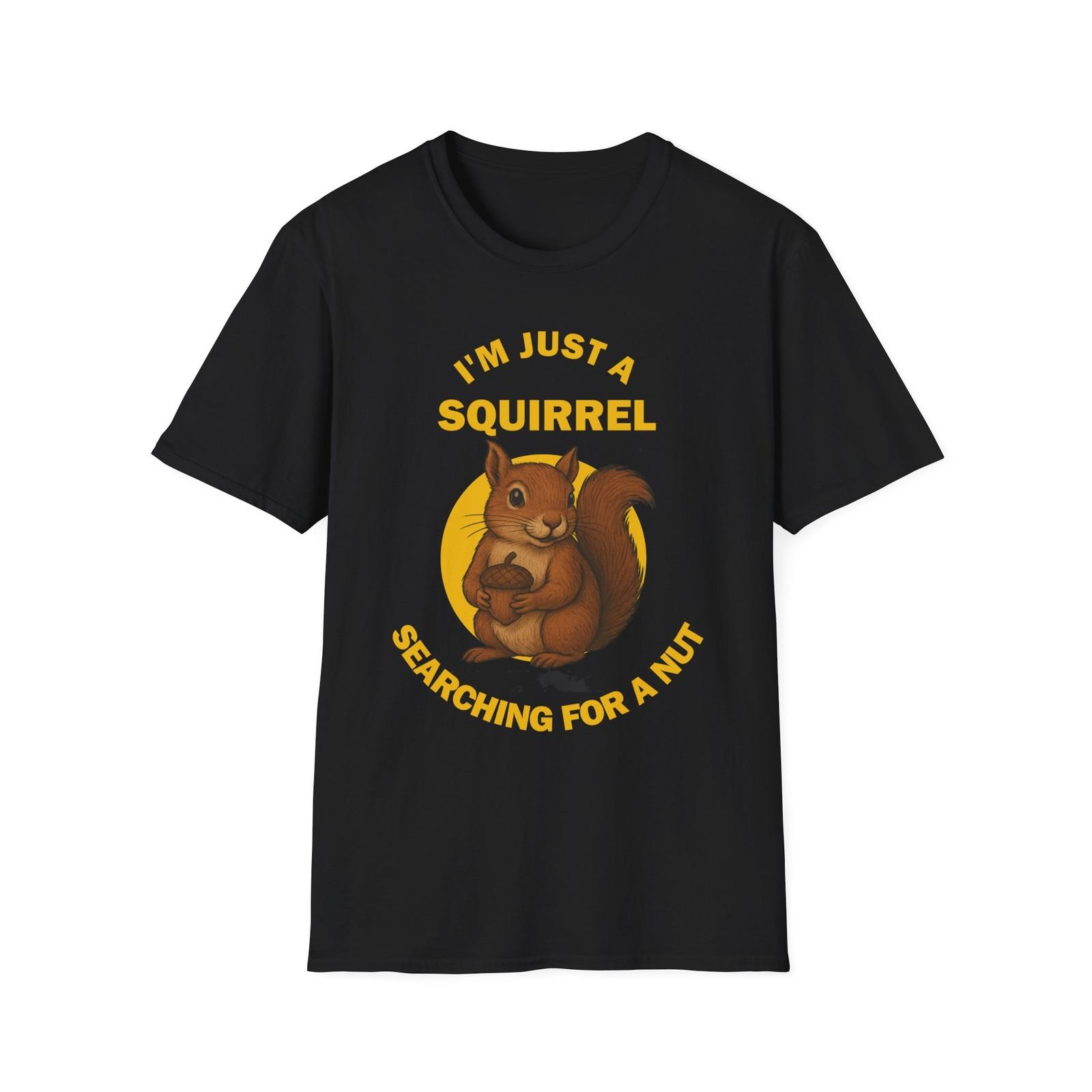 Playful Squirrel T-Shirt Mens Womens Tees Top, Cute Animal Tee, Gift for Nature Lovers, Funny Shirt XL