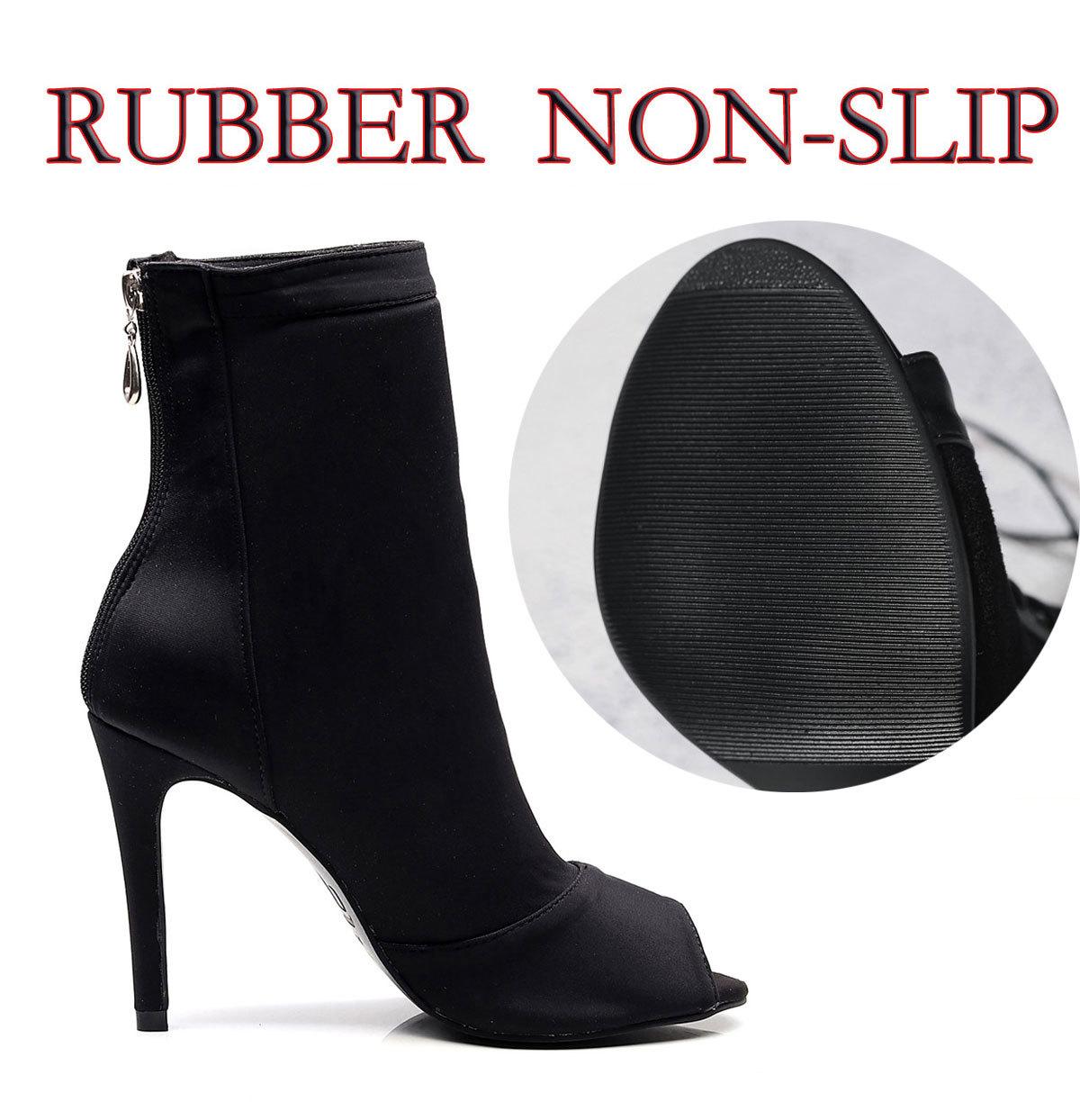 Для самых популярных каблуков ботильоны для латинских вечеринок пикантные туфли на шпильке для больших леди женские ботинки на высоком каблуке высокого размера женские танцевальные бальные туфли 44 7174₽