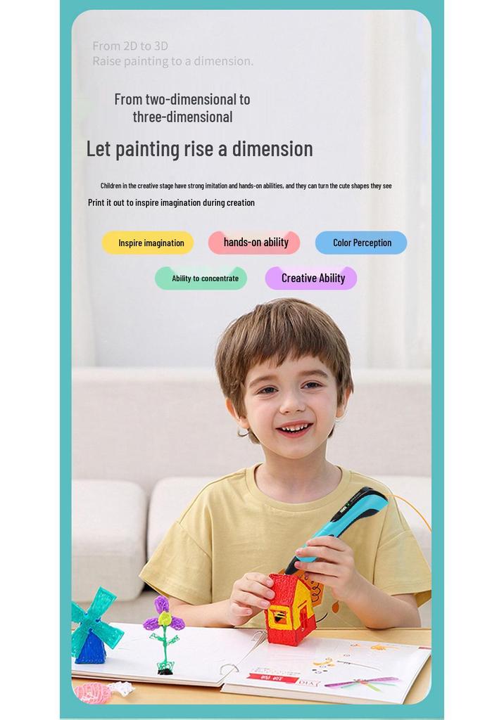 Third Gen Children's Educational 3D Printing Doodle Pen 
