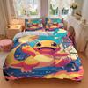 3pcs bedding set Flame Pokémon Includes 1 Comforter + 2 Pillowcases, Without Pillow Inserts, Soft Comfortable, Lightweight Breathable, Print