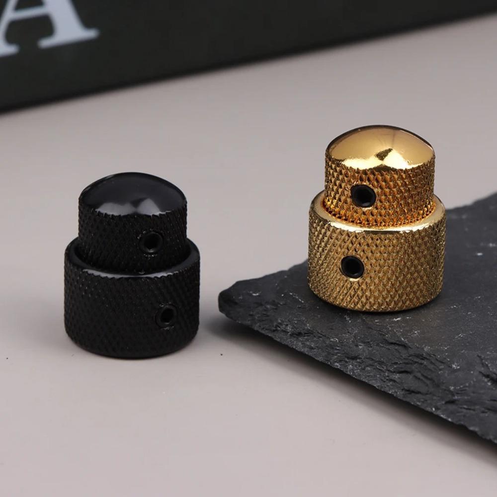 1PC 2 In 1 Dual Concentric Tone Volume Blend Control Knobs Domed Metal Volume Speed Control Knobs For Electric Guitar Bass
