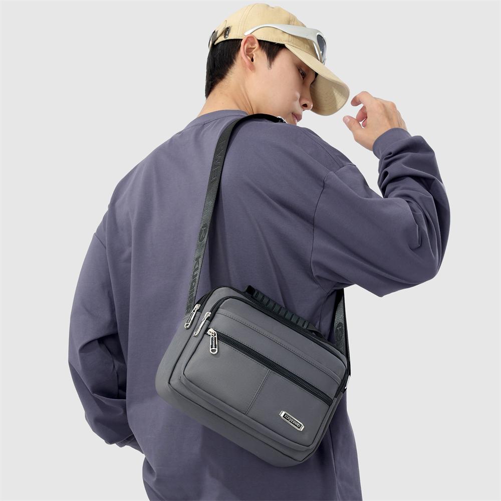 Mens Oxford Crossbody Messenger Bag Waterproof Business Shoulder Satchel Multi Pocket Purse