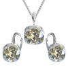 Silver Set Square Earrings Necklace Gift For Women - Silver 925 - Moonlight
