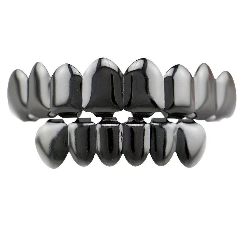 Classic Eight-Tooth Hip-Hop Grillz: Polished American & European Style