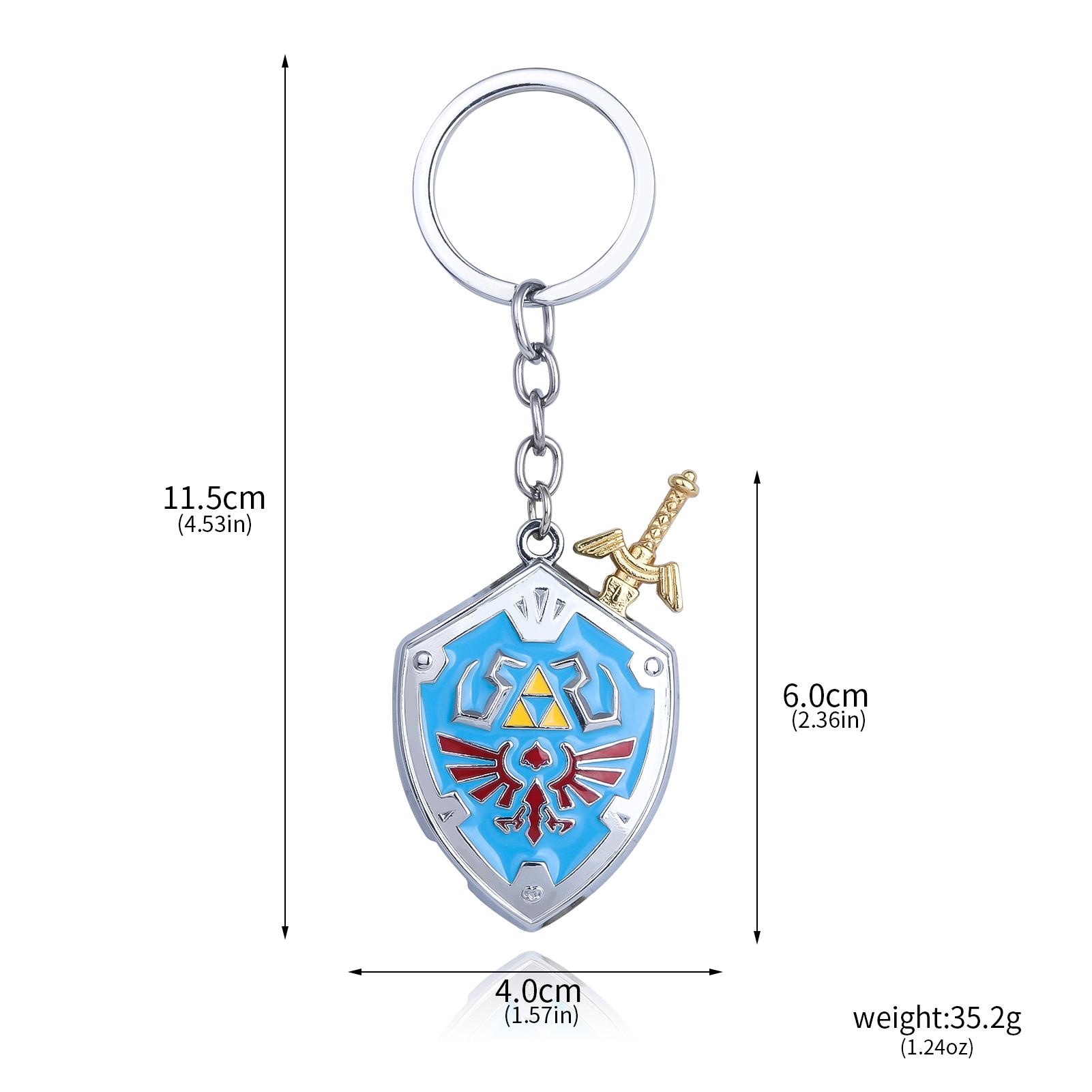 Game Sword And Shield Keychain Pendants Series Hylian Shield Master Sword Metal Pendant Game Peripheral Cosplay Props
