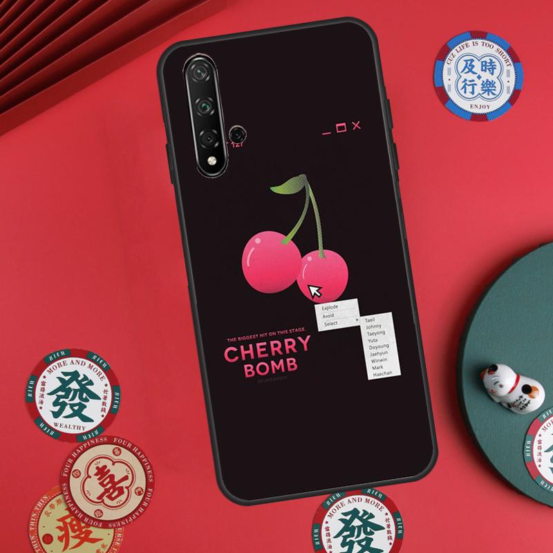 Cherry Pattern For Huawei Nova Y73 Y72 Y61 Y91 Y90 Y70 Y60 12s 12i 11i 8i 9 10 SE P60 Pro P30 P40 Lite Case