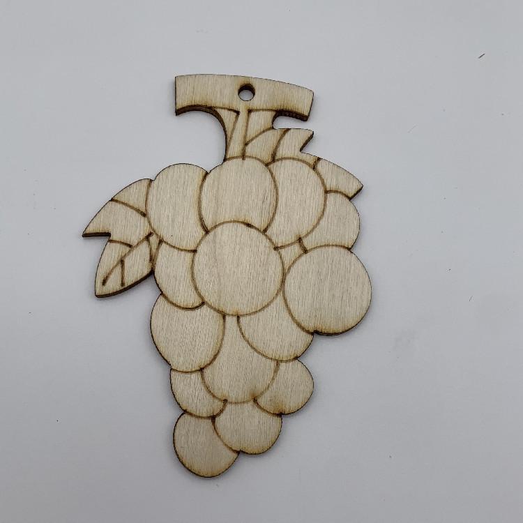 Creative Cartoon Wood Slice Pendant with Hemp Rope for DIY Christmas Tree Decoration Crafts