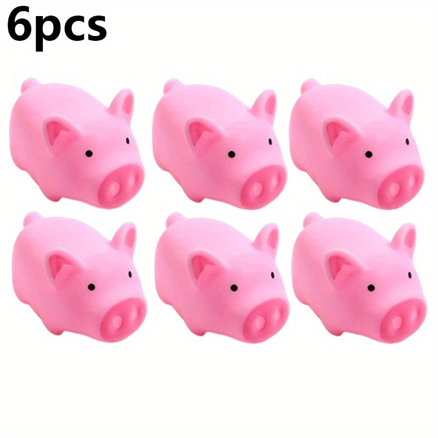 6/9/18pcs Durable Rubber Pet Chew Toys - Mini Pink Pig Squeaky Toys for Cat/Dog | Bath Time, Party Decor & Birthday Gift JXB