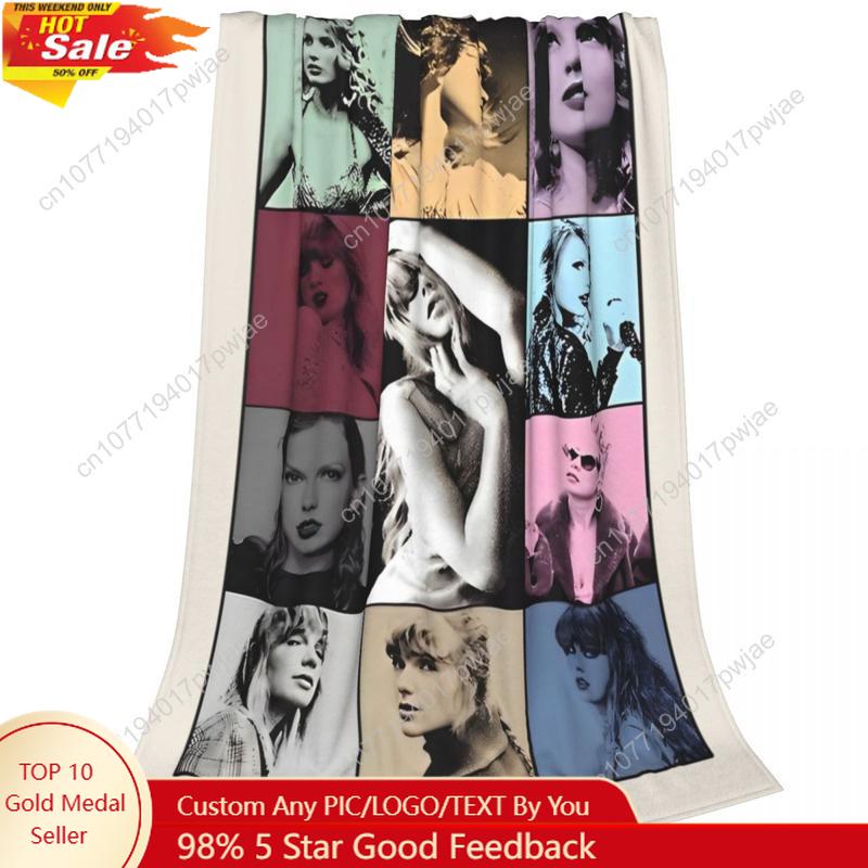 The Eras Tour Blanket Flannel Print Tayloring Portable Lightweight Thin Throw Blankets for Bedding Outdoor Quilt Custom blankets 75X95CM