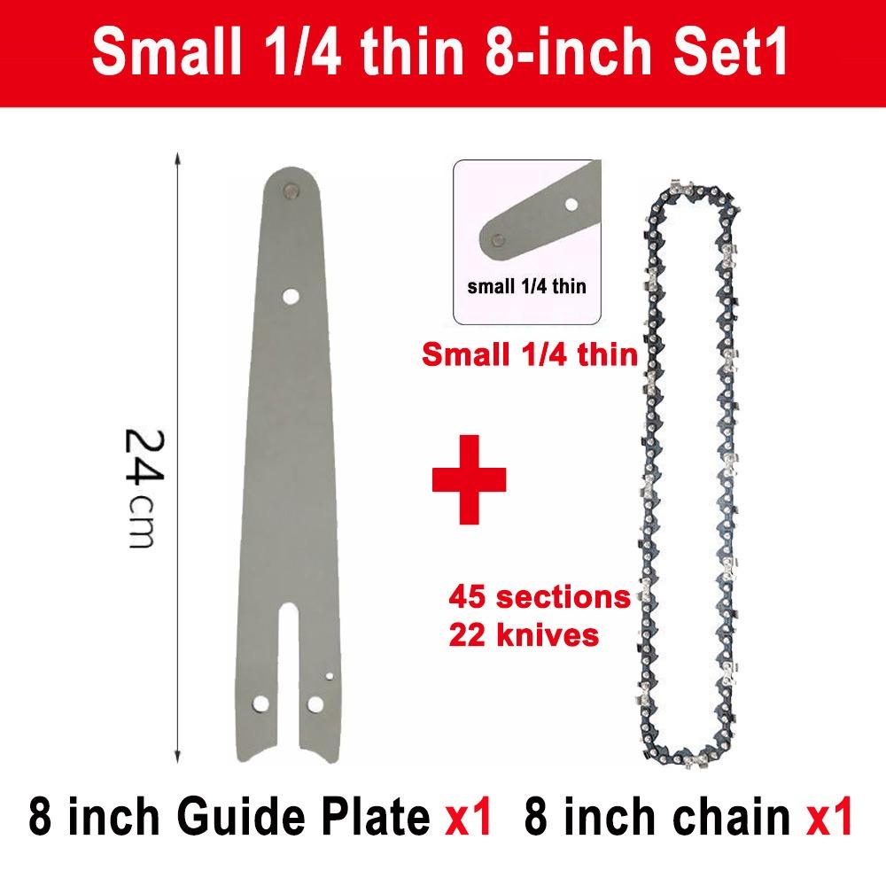 1Set for Electric Saw Chain Guide Plate Set Electric Saw Parts Garden Tool Saw Chain Kit 4/6/8 Inch Logging Pruning