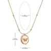 New Gold Butterfly Shell Necklace Retro Style Foldable Album Photo Frame Necklace Photo Holding Open Close Necklace Jewelry