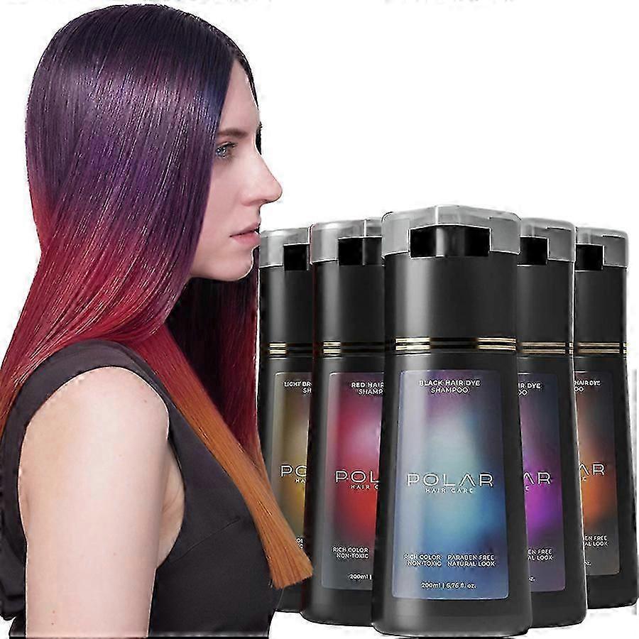 Shampoo Tinta Polar per Capelli, Shampoo Istantaneo Colorante Naturale per Coprire i Capelli Grigi, Adatto per Donne e Uomini