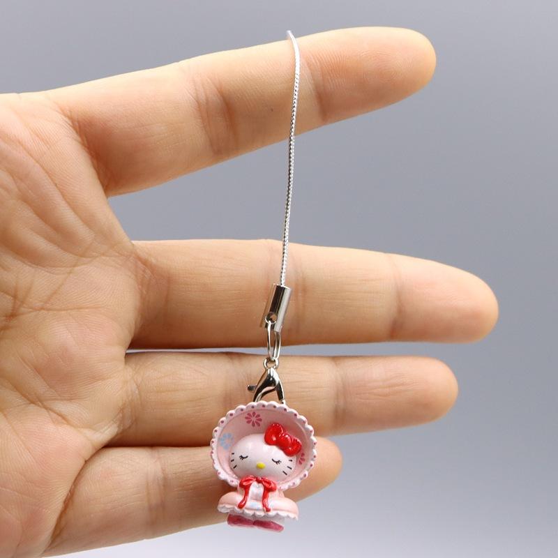 kawaii Hello Kitty Toy Pendant Cute Cat Phone Case Decorative Necklace Pendant Kawaii Women Accessories Festival Gifts